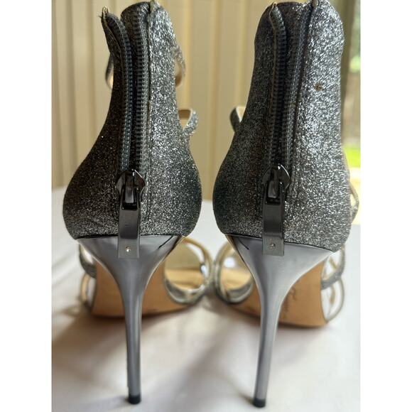 Vince Camuto Imagine Silver Glitter Heels Size 9M - Picture 4 of 8